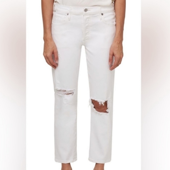 Citizen of Humanity white Emerson slim fit boyfriend premiun vintage jeans. 28 - Picture 1 of 7